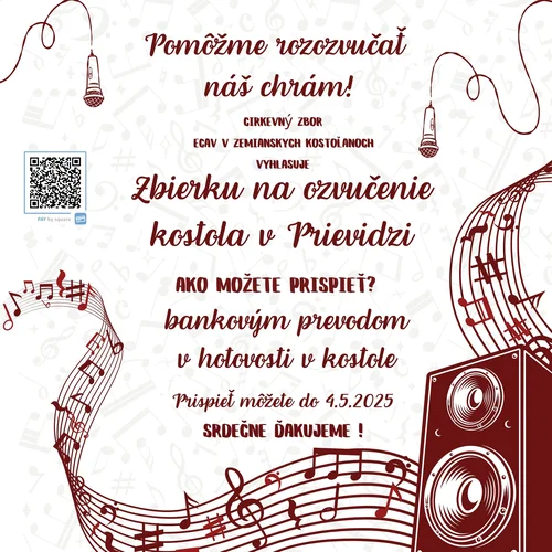 Zbierka na ozvučenie prievidzského kostola