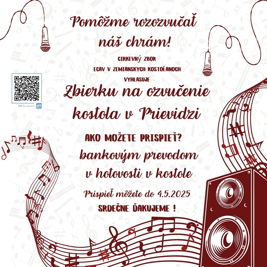 Zbierka na ozvučenie prievidzského kostola