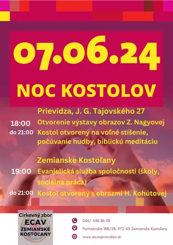 Noc kostolov 7.6. 